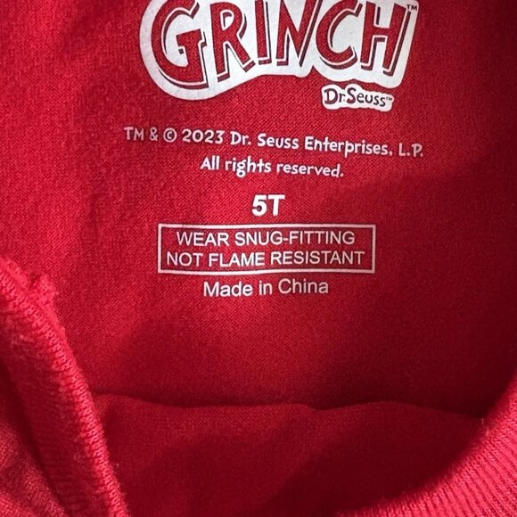 The Grinch Merry Grinchmas Boys/Girls Size 5t Pajamas - Picture 2 of 7